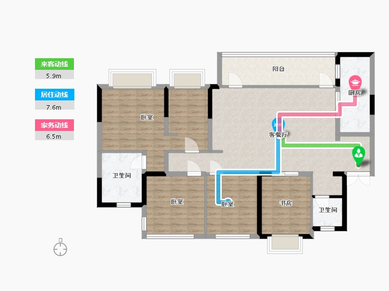 四川省-成都市-成都长虹天樾-121.67-户型库-动静线