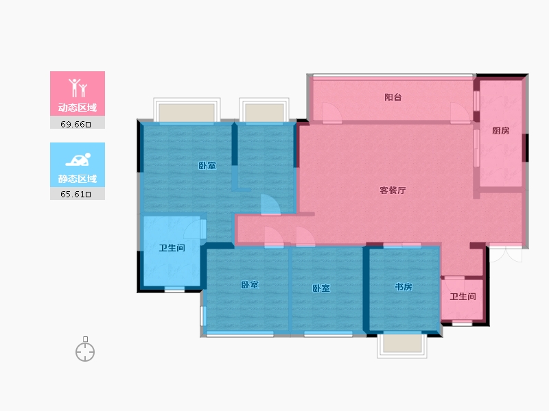 四川省-成都市-成都长虹天樾-121.67-户型库-动静分区