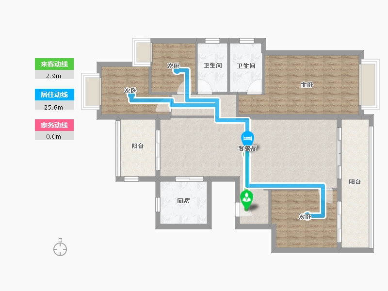 四川省-成都市-昆明恒大国际健康城-116.00-户型库-动静线