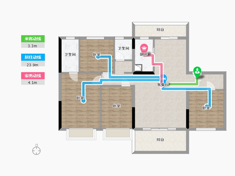 四川省-眉山市-碧桂园城央首府-111.21-户型库-动静线