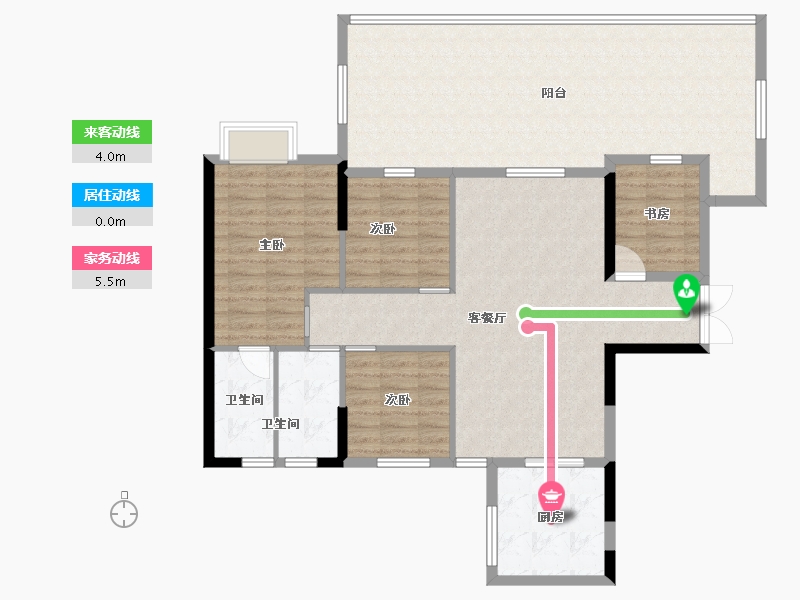 贵州省-贵阳市-中环国际阅湖-125.74-户型库-动静线