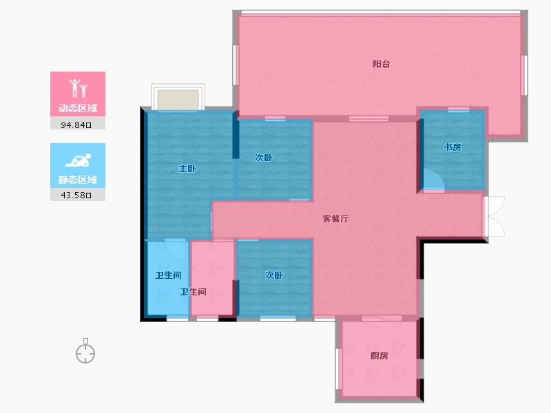 贵州省-贵阳市-中环国际阅湖-125.74-户型库-动静分区