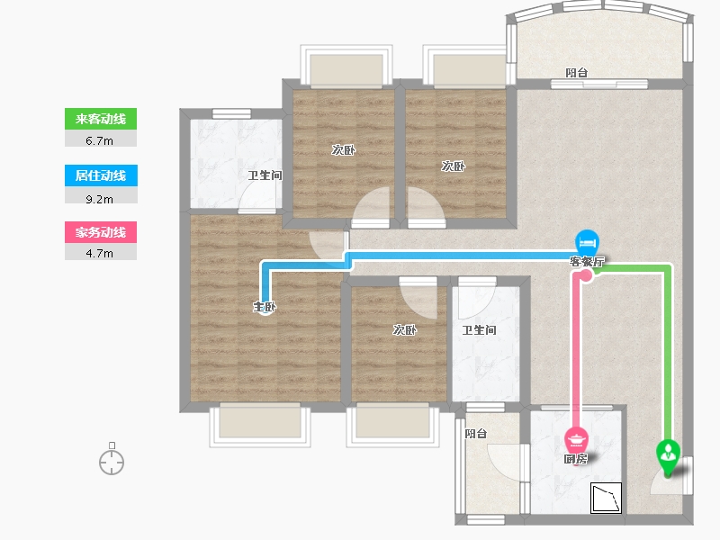 四川省-成都市-昆明恒大国际健康城-102.19-户型库-动静线