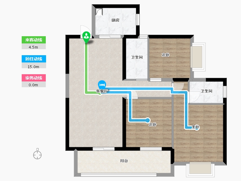 贵州省-贵阳市-保利公园2010-95.20-户型库-动静线