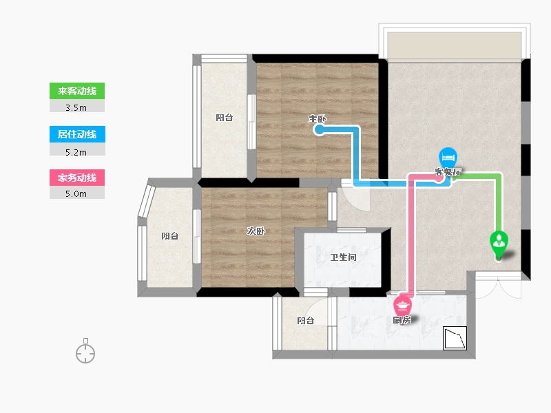 贵州省-贵阳市-贵阳地铁清水湾-61.35-户型库-动静线