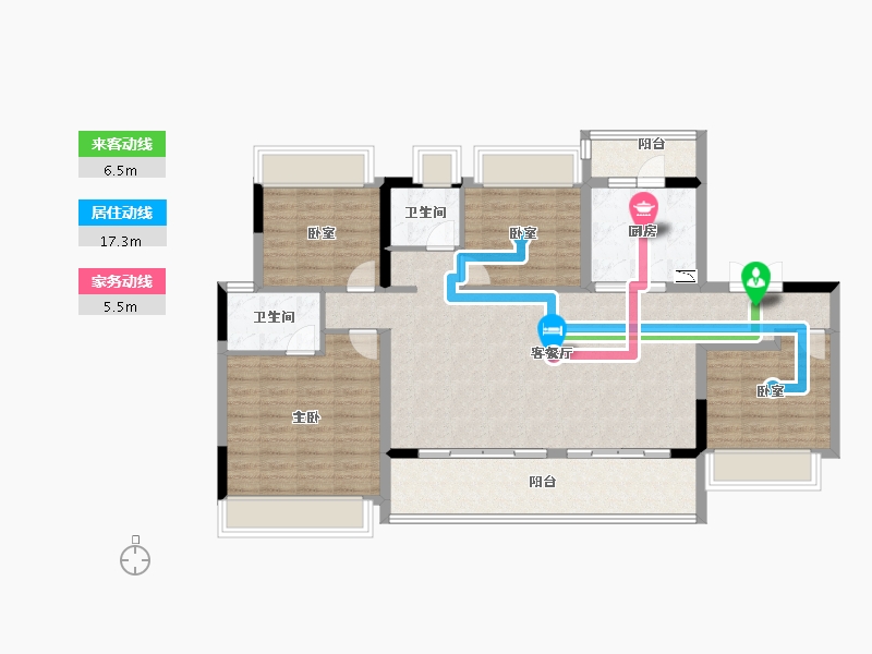 贵州省-遵义市-美的悦江府-112.43-户型库-动静线