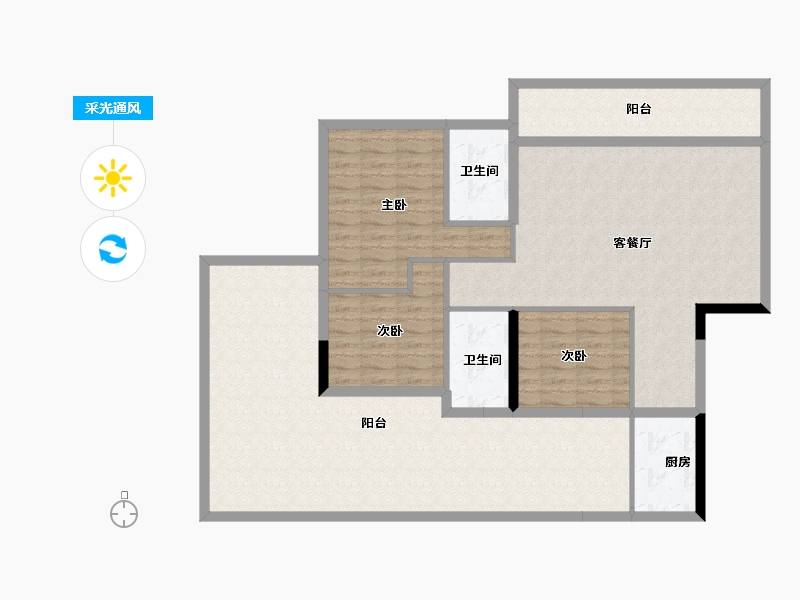 贵州省-贵阳市-中环国际阅湖-133.00-户型库-采光通风