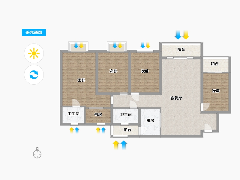 贵州省-贵阳市-修文鹭岛国际-122.15-户型库-采光通风