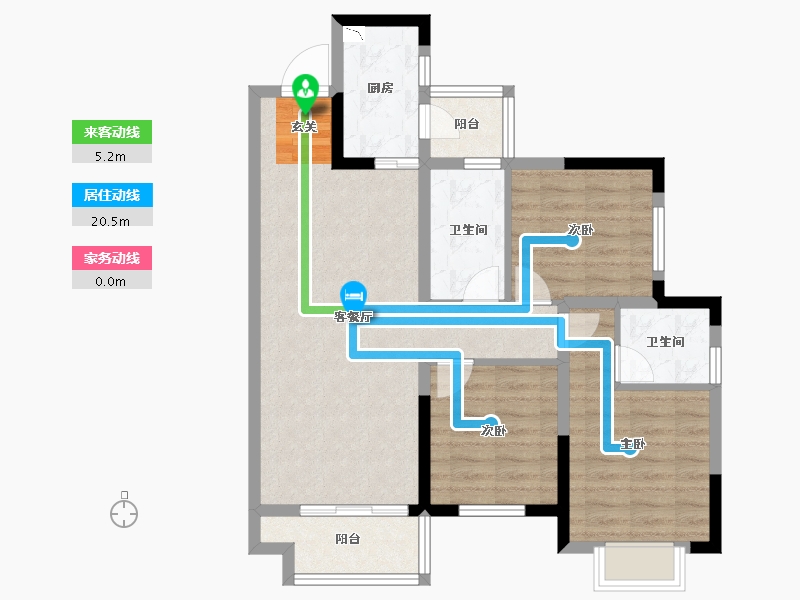 四川省-成都市-天府孔雀城-79.87-户型库-动静线