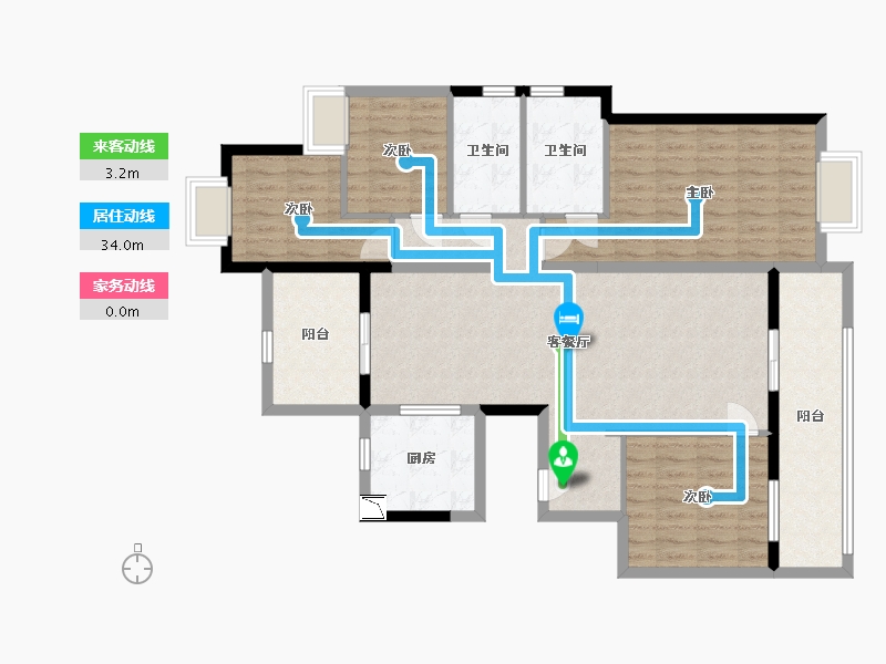 河北省-石家庄市-昆明恒大国际健康城-116.00-户型库-动静线