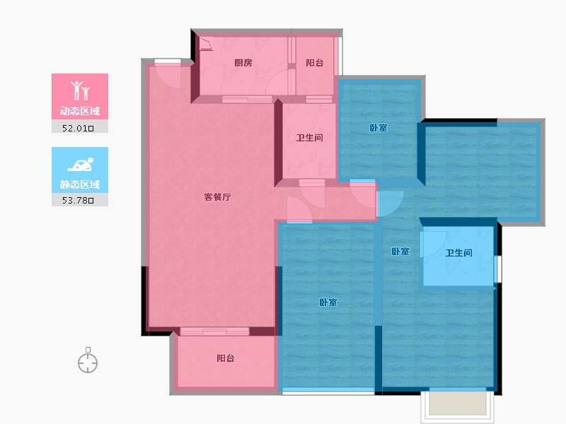 四川省-成都市-百悦城国际社区-93.47-户型库-动静分区