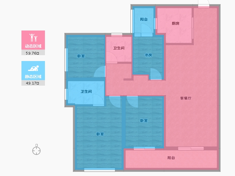 云南省-昆明市-俊发俊云峰-97.06-户型库-动静分区