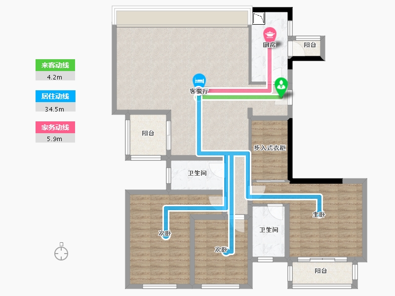 四川省-成都市-阳光城檀悦-119.03-户型库-动静线