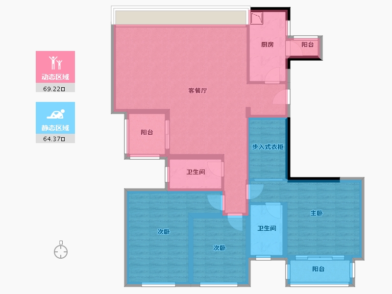 四川省-成都市-阳光城檀悦-119.03-户型库-动静分区