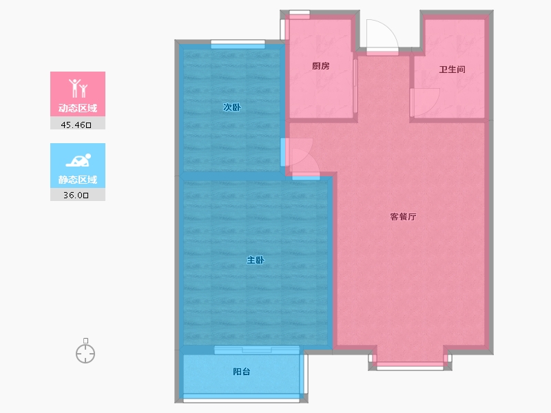 河北省-保定市-泽龙阳光国际-73.45-户型库-动静分区