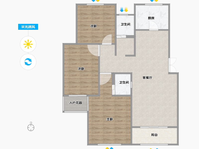 河北省-石家庄市-高远森霖城-91.83-户型库-采光通风