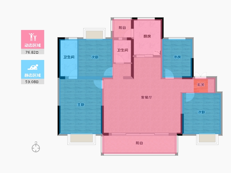 四川省-成都市-蓝光长岛城-122.08-户型库-动静分区