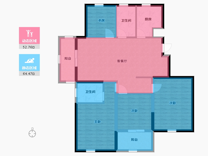 浙江省-湖州市-山水景园-105.26-户型库-动静分区