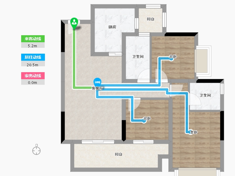 贵州省-遵义市-金科集美东方-81.06-户型库-动静线