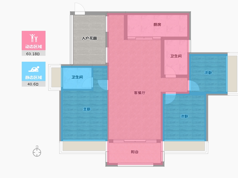 贵州省-安顺市-虹湖天域-100.32-户型库-动静分区