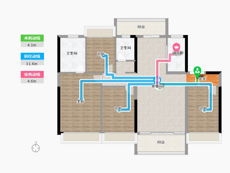 云南省-曲靖市-凤凰嘉园公园里-127.11-户型库-动静线