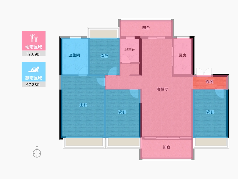 云南省-曲靖市-凤凰嘉园公园里-127.11-户型库-动静分区