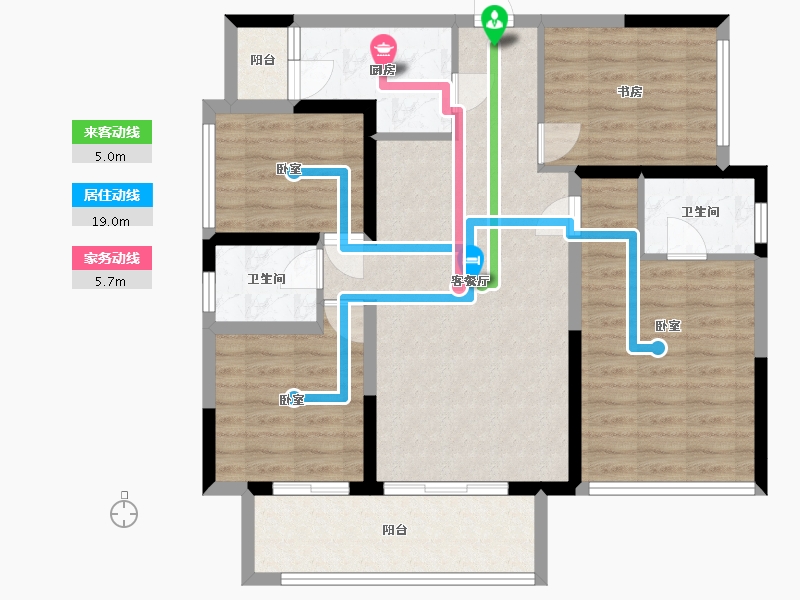 四川省-成都市-凤凰1号栖云湖-97.71-户型库-动静线