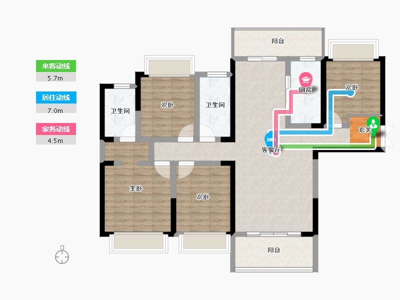 云南省-曲靖市-凤凰嘉园公园里-105.51-户型库-动静线