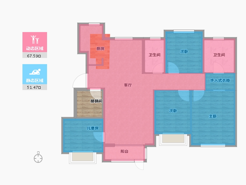 河北省-保定市-首衡熙悦府-112.01-户型库-动静分区