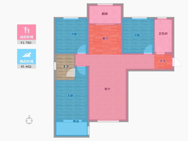 河北省-保定市-长城家园南区-101.30-户型库-动静分区