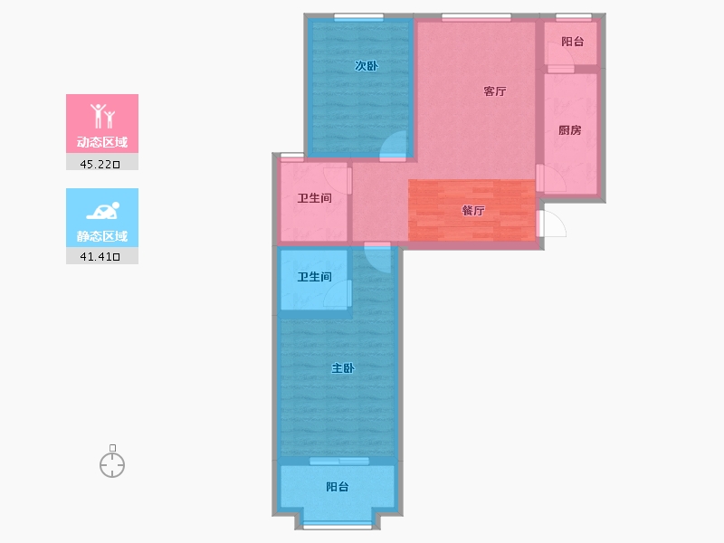 河北省-保定市-玉兰花园-76.10-户型库-动静分区