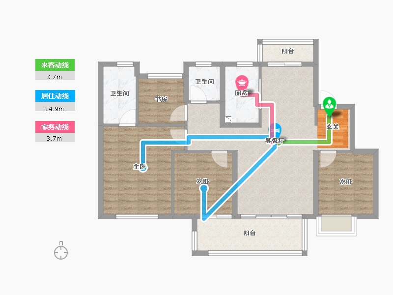 四川省-成都市-青白江万达-93.40-户型库-动静线