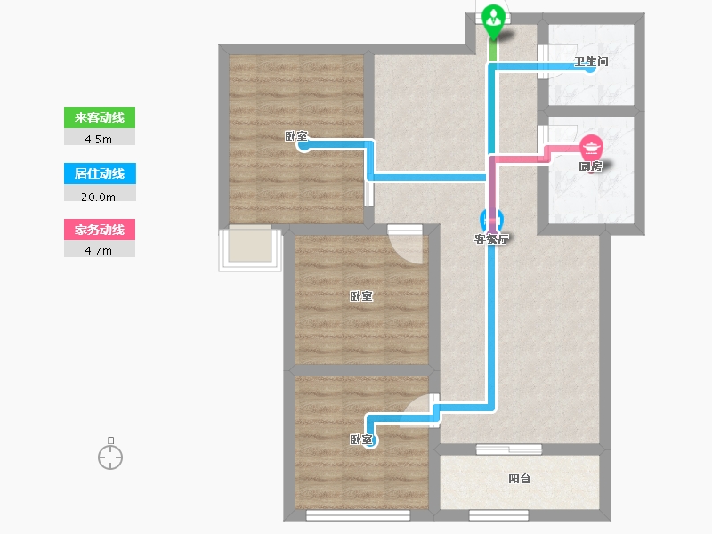 河北省-邢台市-万象公馆-78.28-户型库-动静线