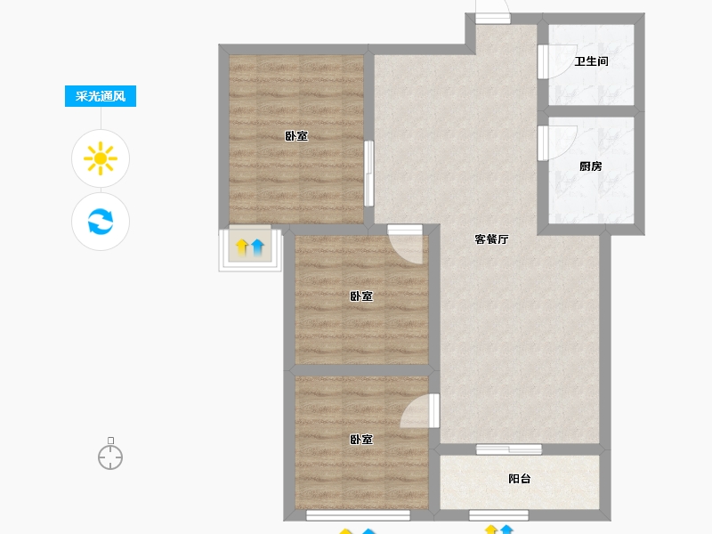 河北省-邢台市-万象公馆-78.28-户型库-采光通风