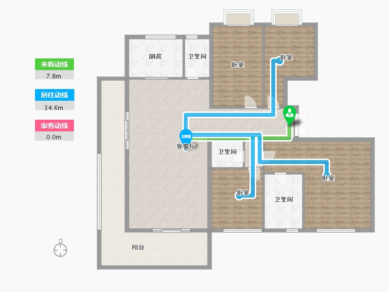 云南省-昆明市-碧桂园北城映象大观-193.43-户型库-动静线