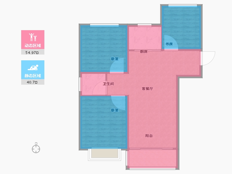 河北省-保定市-汇通东湖印象-87.01-户型库-动静分区