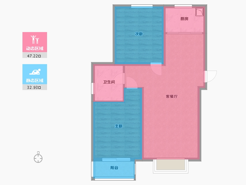 河北省-保定市-香溪名门-71.98-户型库-动静分区