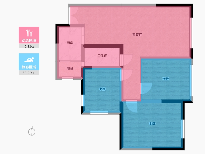 四川省-巴中市-容邦·柏润四季城-66.33-户型库-动静分区