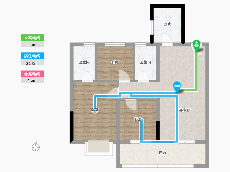 云南省-昆明市-红星天悦-73.83-户型库-动静线