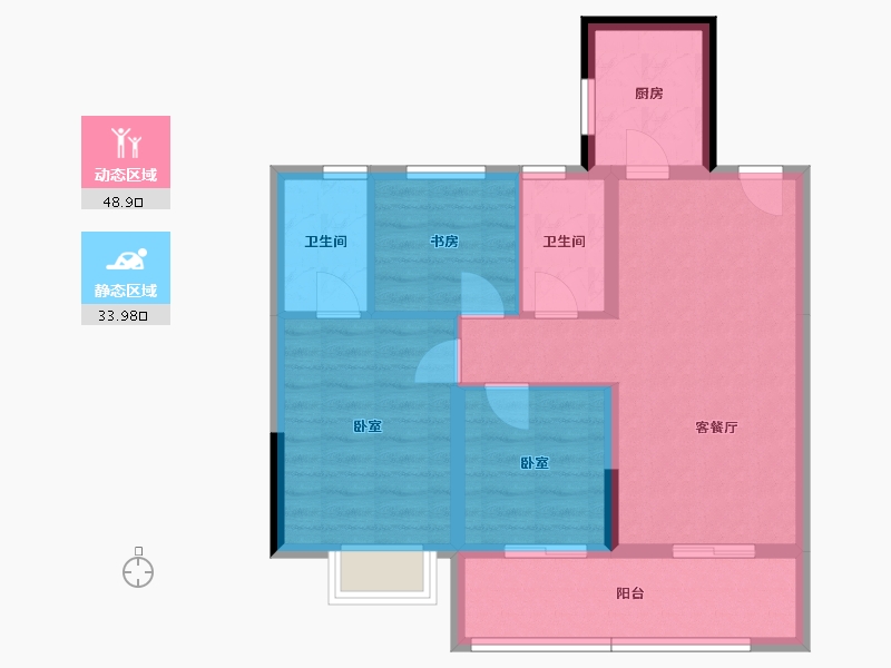 云南省-昆明市-红星天悦-73.83-户型库-动静分区