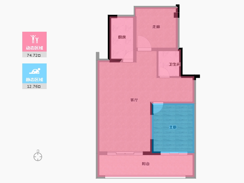 云南省-保山市-雅居乐云南原乡-78.68-户型库-动静分区