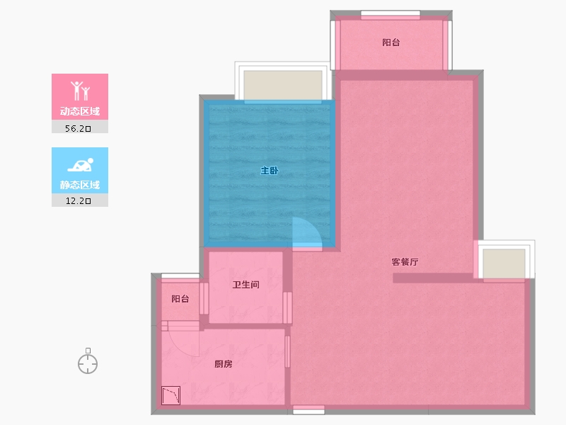 贵州省-贵阳市-1号码头-60.32-户型库-动静分区