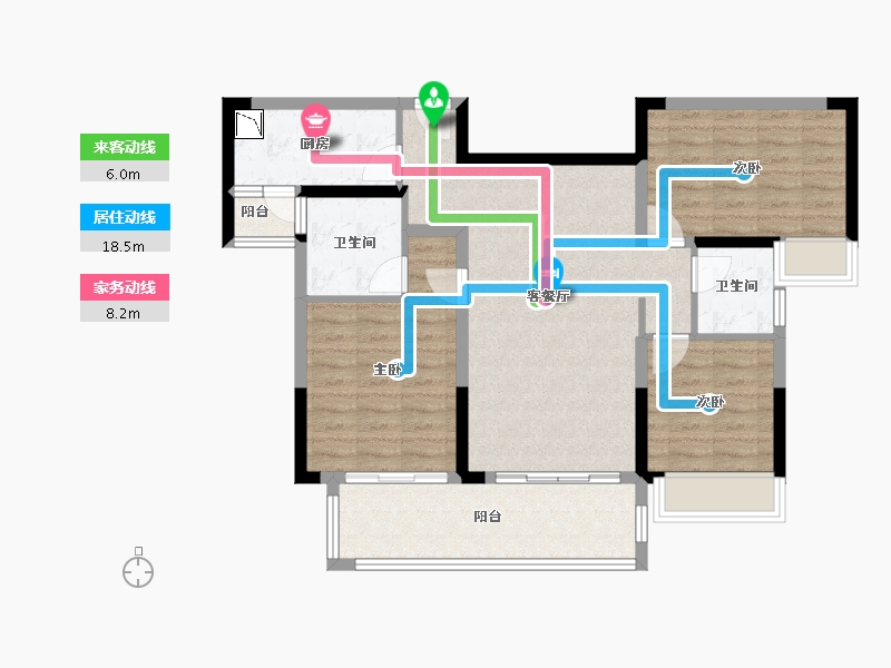 四川省-成都市-铂景台-89.74-户型库-动静线