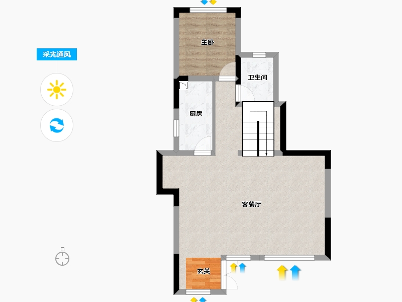 四川省-成都市-蓝光长岛城-60.94-户型库-采光通风