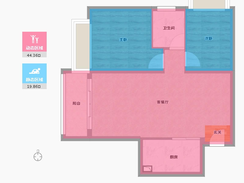 云南省-曲靖市-凤凰嘉园公园里-57.49-户型库-动静分区