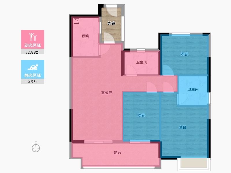 江西省-抚州市-富力尚悦居-88.00-户型库-动静分区