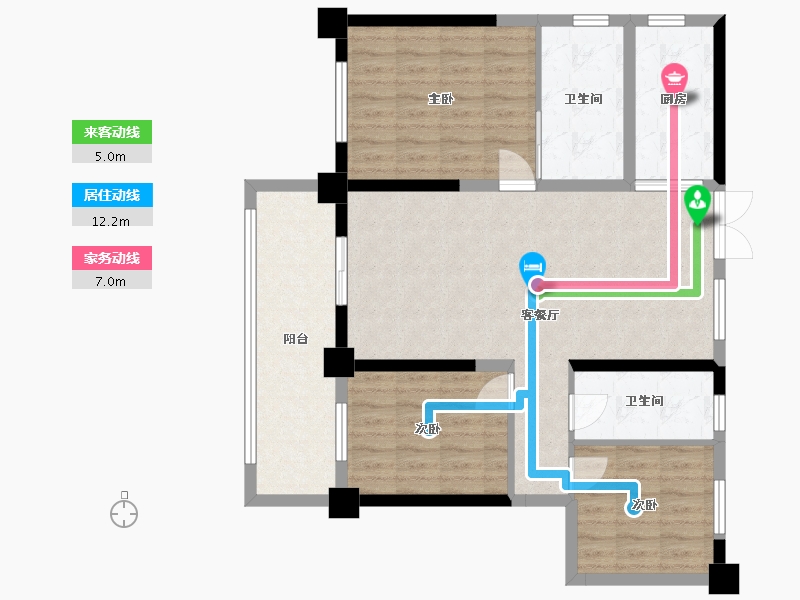 贵州省-贵阳市-亨特山屿湖-95.20-户型库-动静线