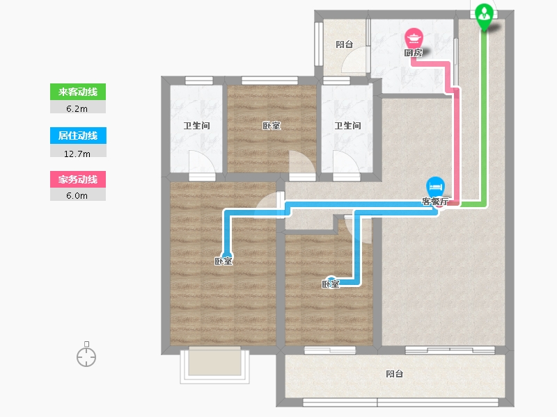 云南省-昆明市-俊发俊云峰-87.14-户型库-动静线