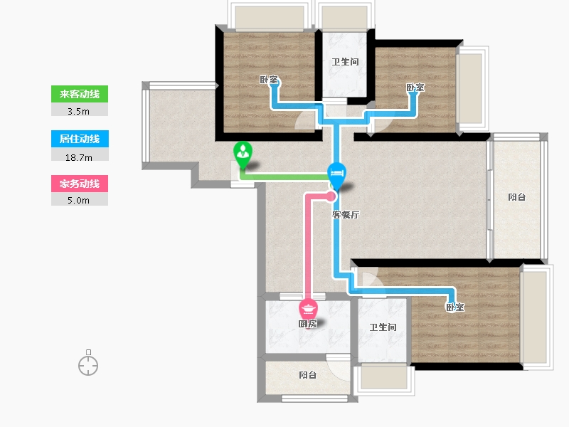 贵州省-安顺市-虹湖天域-92.62-户型库-动静线