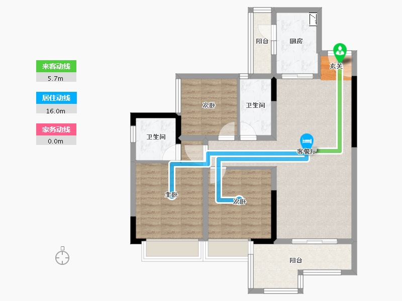 四川省-成都市-蓝光长岛城-91.83-户型库-动静线